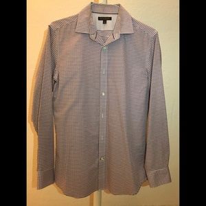 Banana Republic - Purple-Gray plaid dress shirt -M